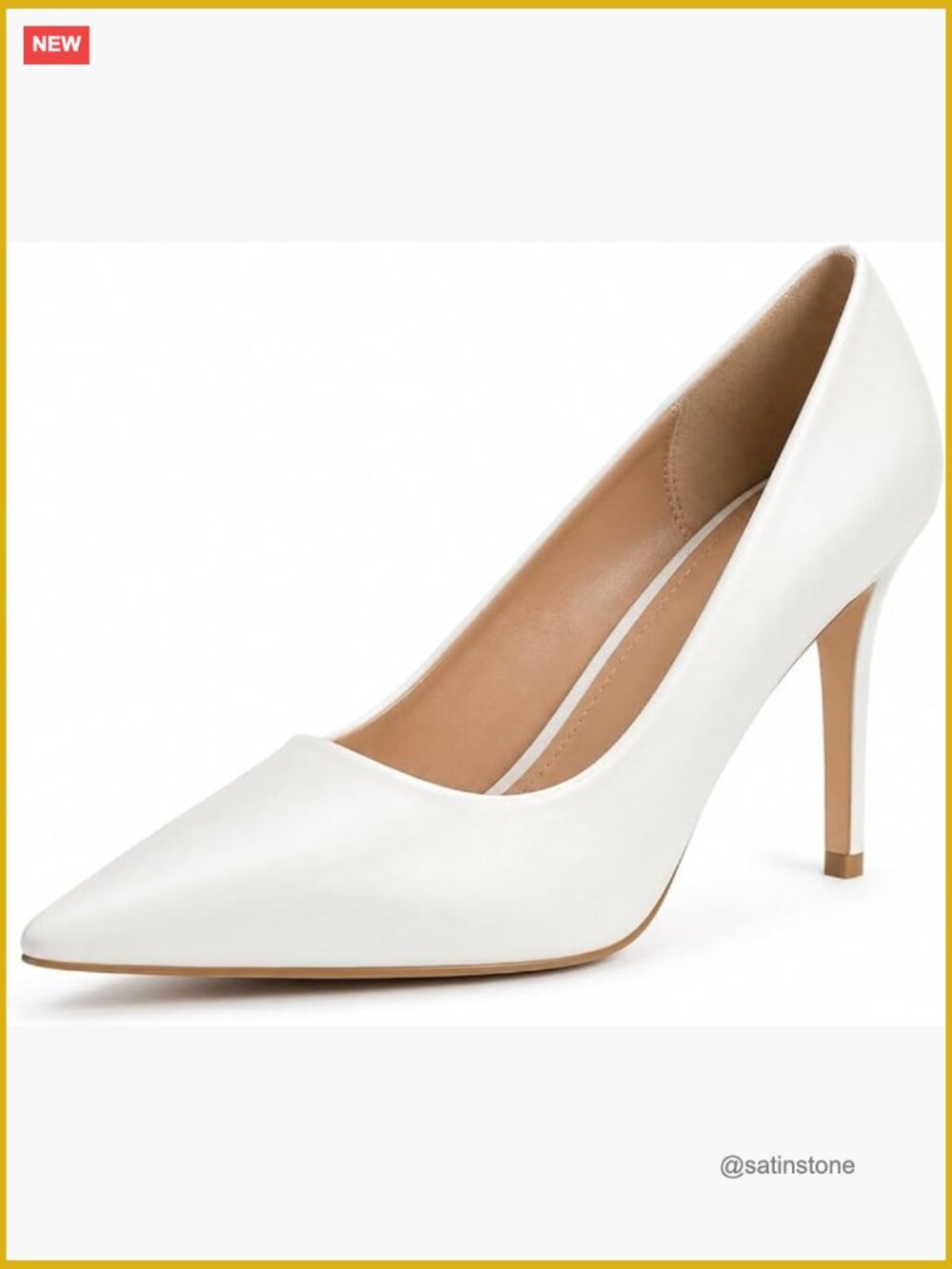 Pointed Toe Stiletto Pumps Heels for Women Slip-on Closed Toe Work Wedding